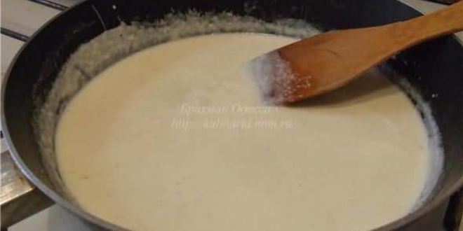 Рецепт жульена с мидиями и креветками