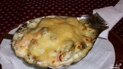 Рецепт Жульена с мидиями и овощами