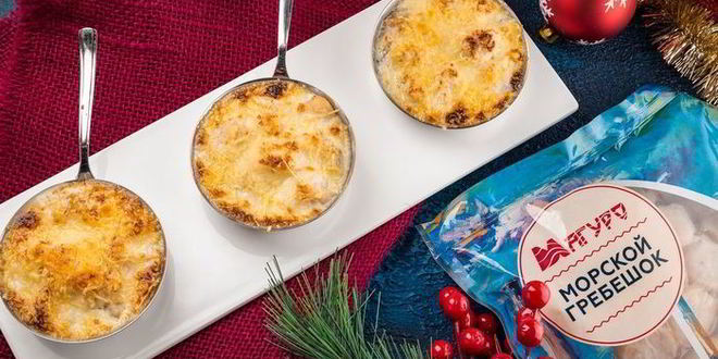 Рецепт жульена с морскими гребешками