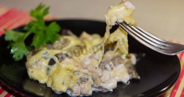 Рецепт Жульена в мультиварке с курицей и грибами