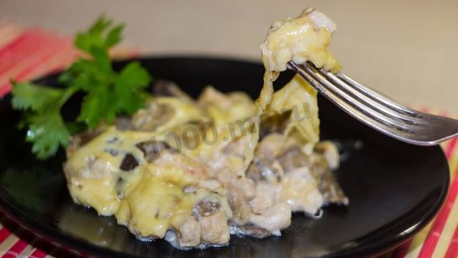 Рецепт жульена в мультиварке с курицей и грибами