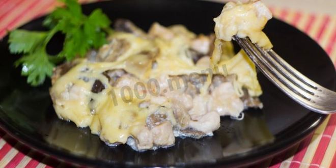 Рецепт жульена в мультиварке с курицей и грибами