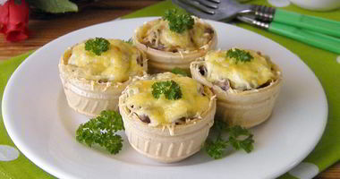 Рецепт Жульена в тарталетках с грибами