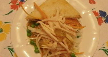 Рецепт Жюльена из курицы с соусом из куркумы